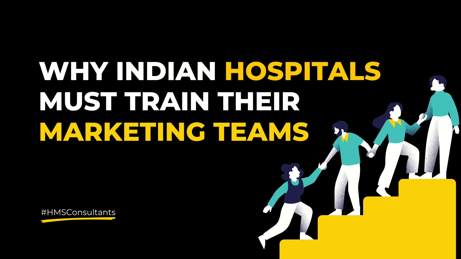 Hospital marketing team receiving training on digital marketing, referral strategy, and internal branding by HMS Consultants.