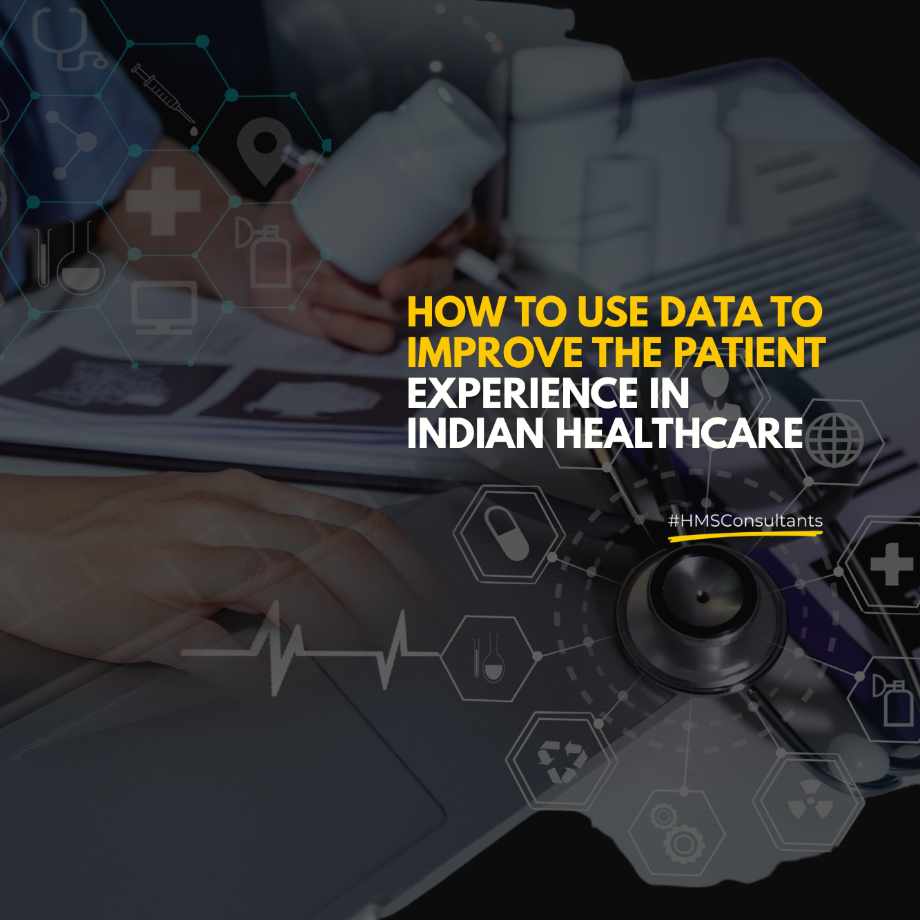 Visual showing data analytics and healthcare tools, representing patient experience improvement in Indian hospitals.