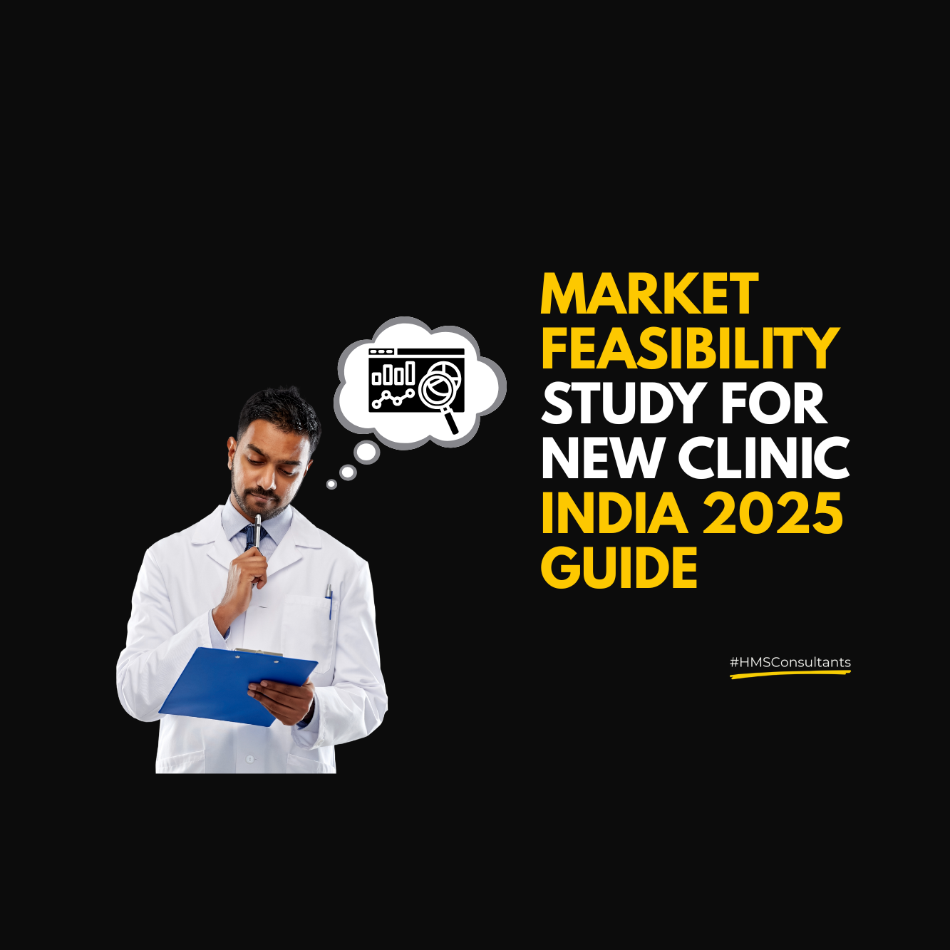 Doctor standing with clipboard – Market Feasibility Study for New Clinic in India 2025 Guide