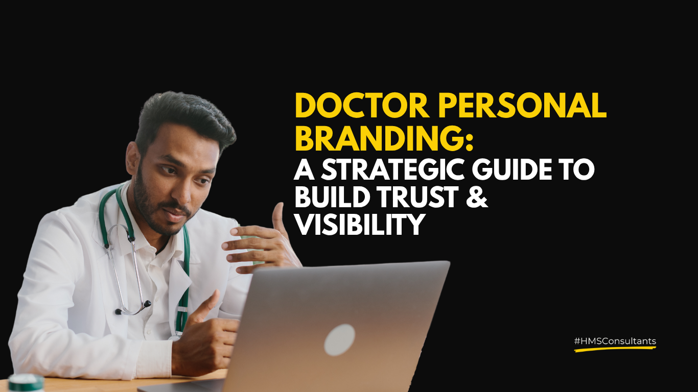 Doctor recording social media video for personal branding and digital visibility