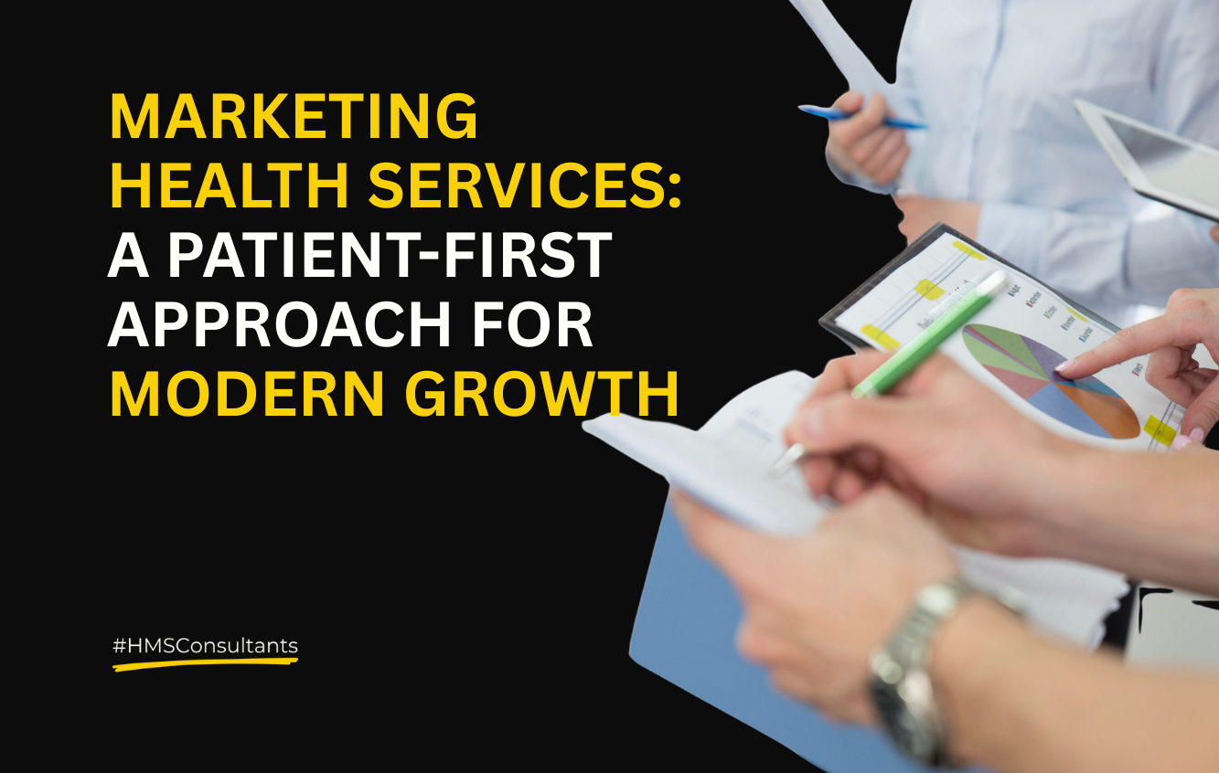Visual banner showing patient-first healthcare marketing strategies for hospitals in India.