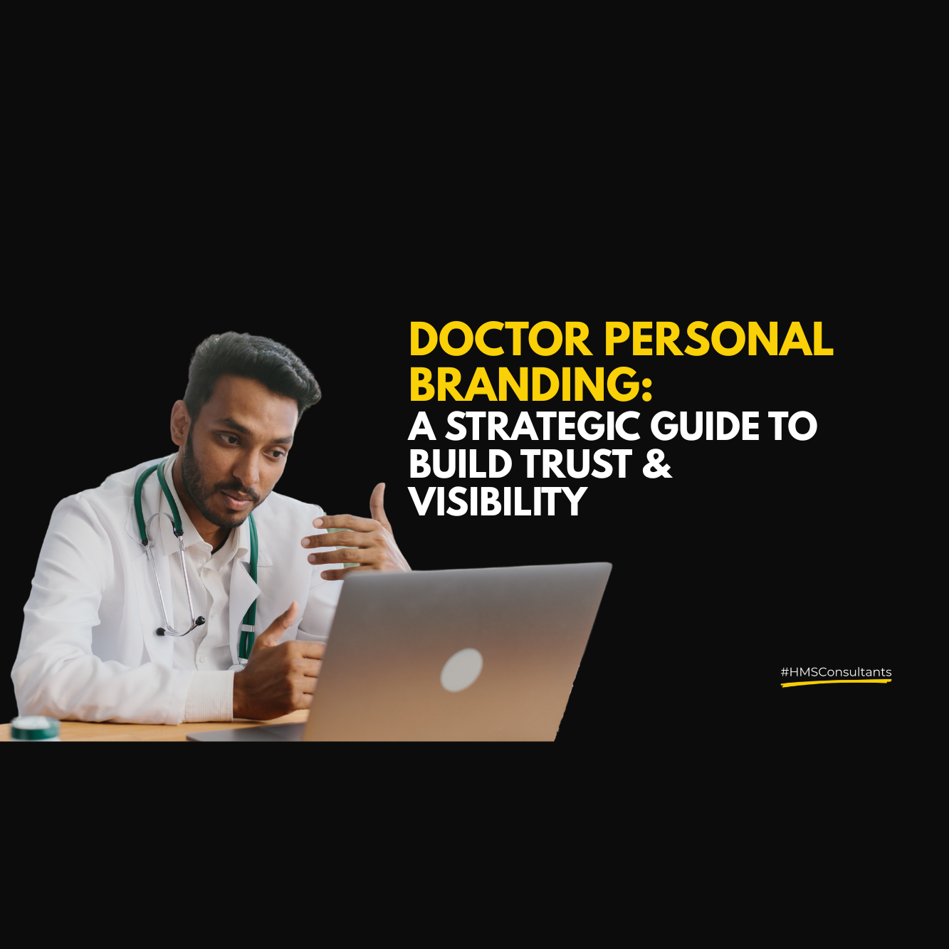 Doctor recording social media video for personal branding and digital visibility