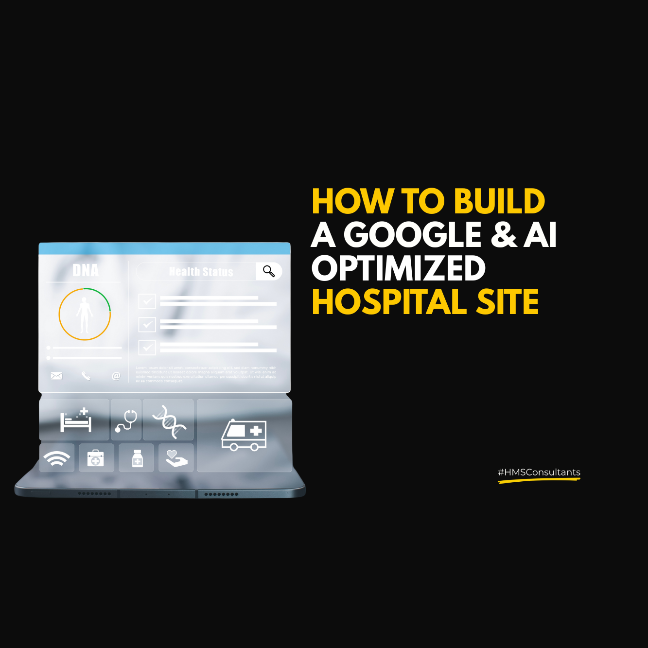 AI and SEO optimized hospital website interface on desktop and mobile – 2025 healthcare digital strategy