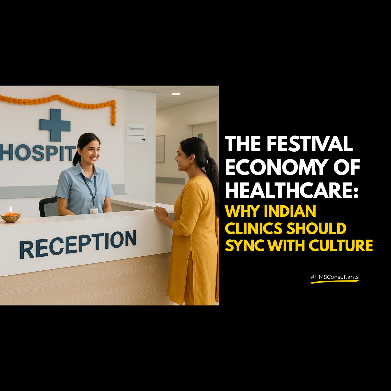A stethoscope shaped like a diya, blending Indian festivals with healthcare, symbolizing cultural connection in medical marketing.