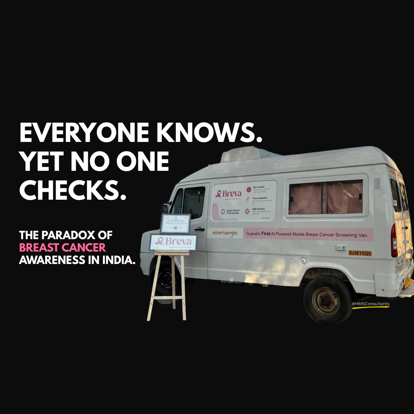 Breva mobile breast cancer screening van providing private, painless, portable early detection for women in India
