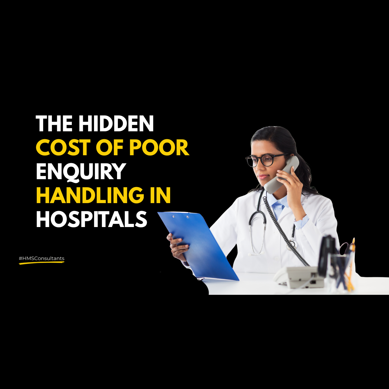 Front desk staff at an Indian hospital professionally handling patient enquiries with care and efficiency.