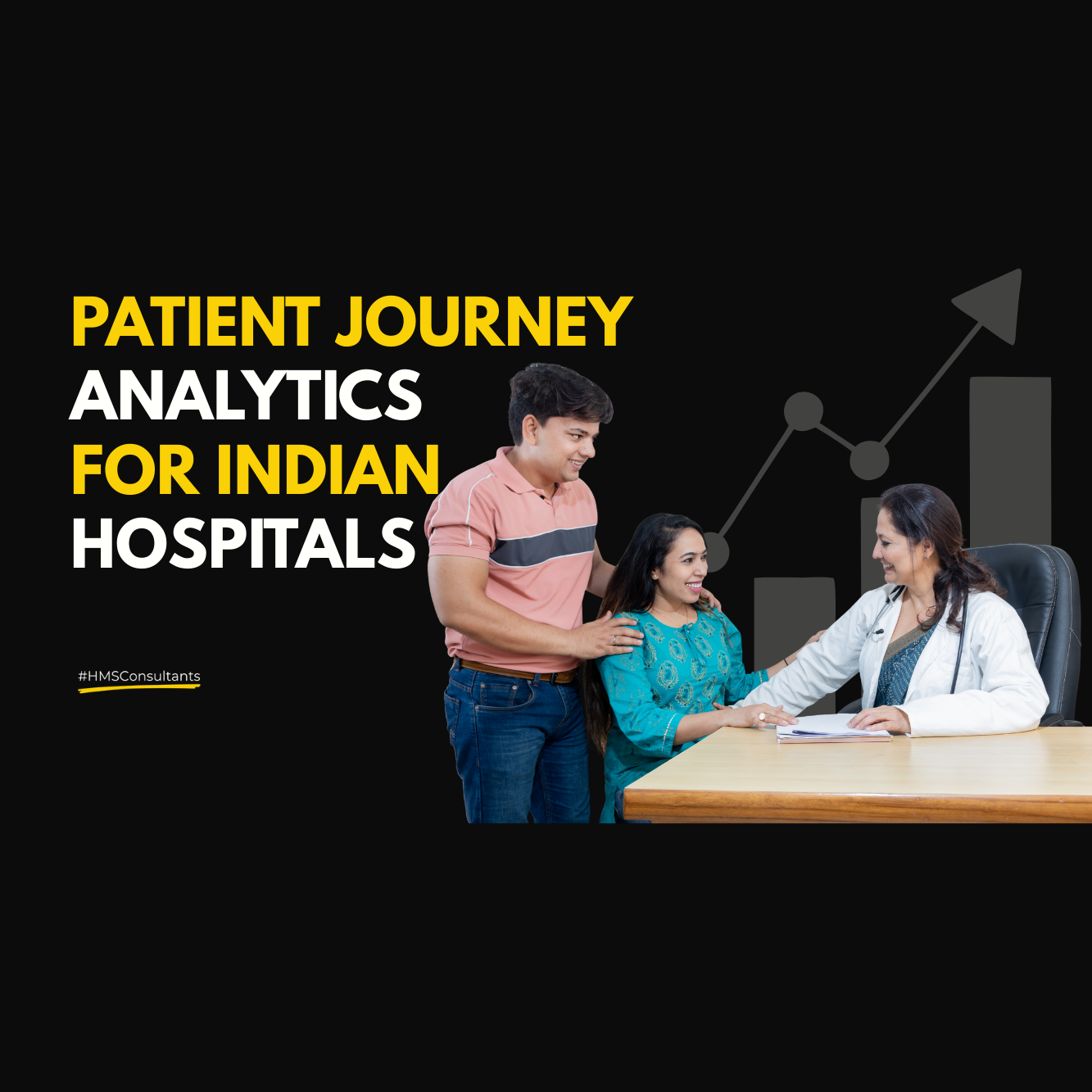 Patient journey analytics flow showing how hospitals track patient behaviour from first click to discharge