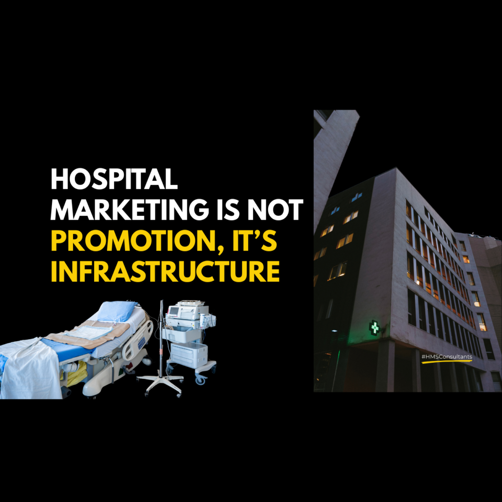 Modern Indian hospital reception with doctors, nurses, and patients interacting at the front desk in a clean, well-organized healthcare facility.