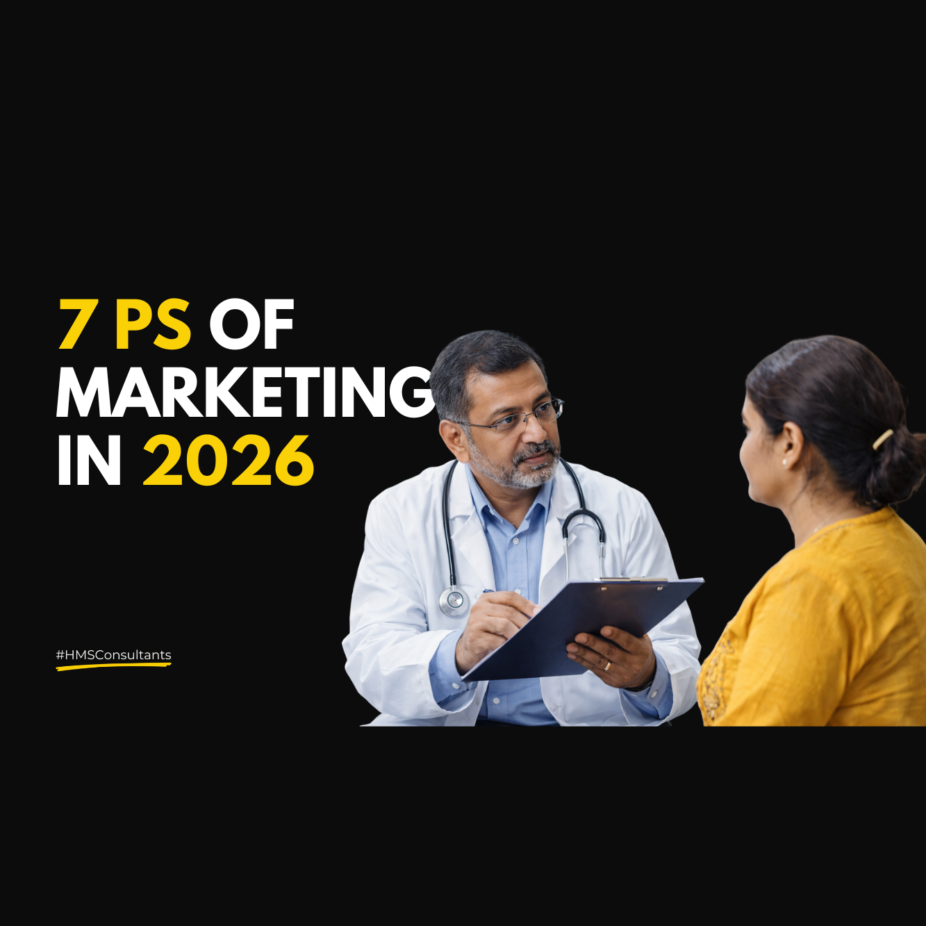 7 Ps of marketing in 2026 showing how customers experience healthcare marketing through consultation and decision-making