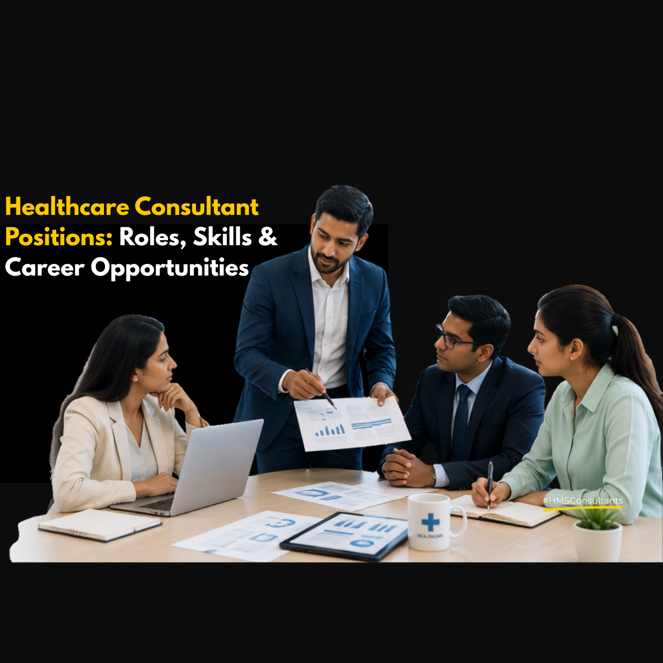 Healthcare Consultant Positions in India featuring Indian healthcare consultants and professionals discussing strategy, operations, and career opportunities in healthcare consulting.