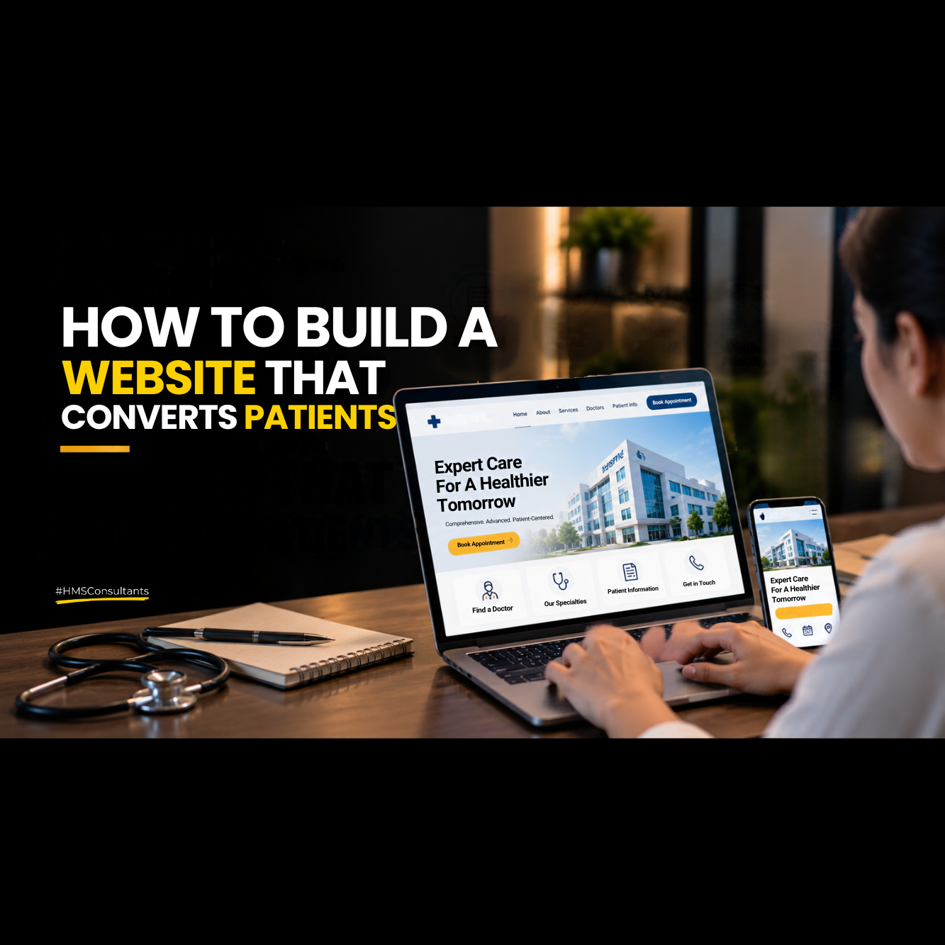 Hospital website designed to convert visitors into patient enquiries and appointments
